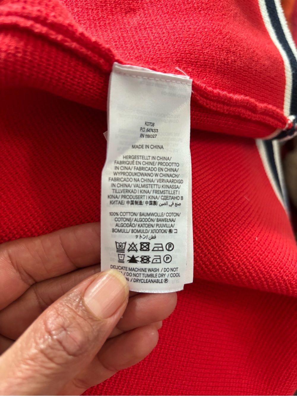 Boden - Red Knit with Gold Button Detail - Picture 10 of 11